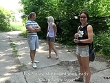 Cheating blonde wife fuck also dude in van who drive her